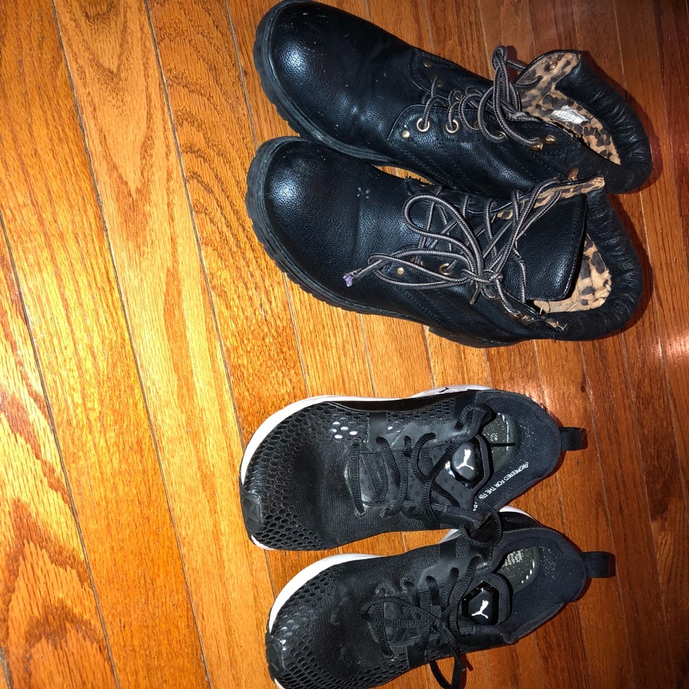Boots and puma training sneakers